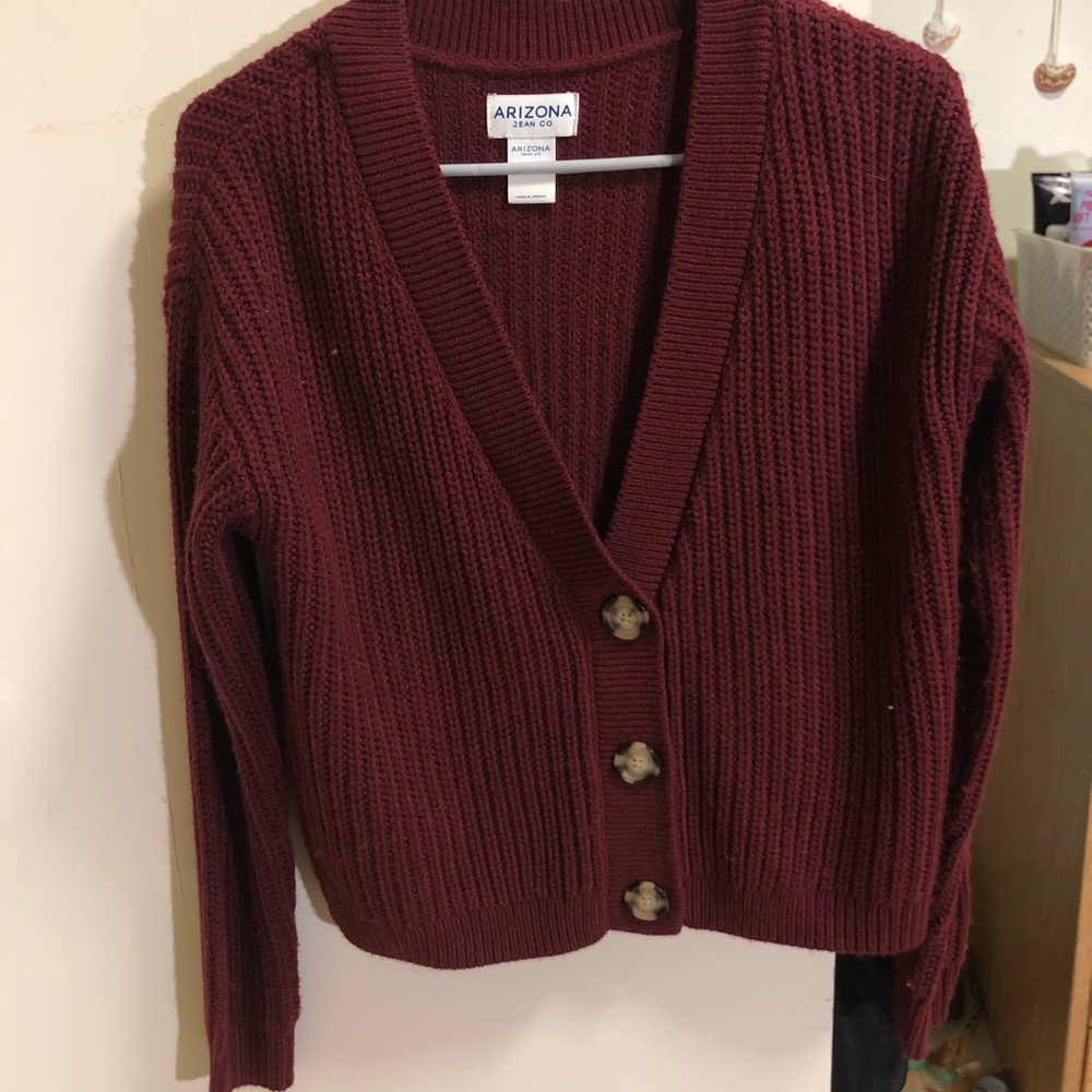 Arizona (Kohl’s) Knit Maroon Sweater Size Small